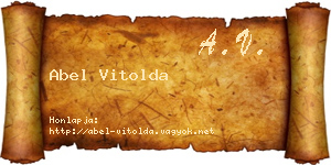Abel Vitolda névjegykártya